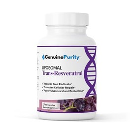 Liposomal Trans Resveratrol 500mg, 60 Vegan Capsules to Support Cellular Health, Antioxidant Activity & Overall Wellness - Non-GMO Trans Resveratrol S