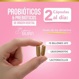 Probióticos y Prebióticos Veganos de Origen Vegetal con Col, Jengibre y Perejil, Lactobacillus y Leuconostoc, 60 Cápsulas