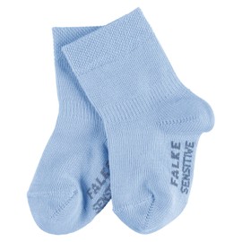 FALKE Unisex Baby Sensitive Socks, Pressure-free Comfort Waistband, Non-Incising, Comfortable, Skin-Friendly, Plain, Breathable, Sustainable, Organic Cotton, 1 Pair, Blue (Crystal Blue 6290) new -