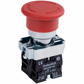 Ordentlich 22mm Metal Emergency Stop Push Button Switch Red Mushroom Equipment Stop Shut Off Switch AC 660V 10A (2NC)