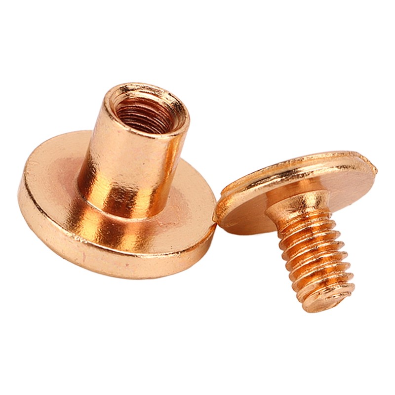 200 Set Book Binding Screw 9x6.5mm DIY Leather Electroplating Uniform