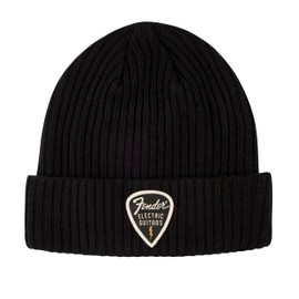Fender Pick Patch Ribbed Beanie - Headpiece, black