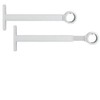2 extendable and adjustable wall brackets for curtain rods, diameter