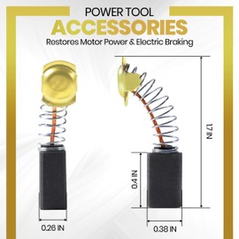 Carbon Splash Pack of 10 N398321 Carbon Brushes Replacement Part Compatible with Dewalt DWP849 DWP849X DWP849X-B3 DWP849X-BR – Heavy Duty Carbon Brush Replacements Power Tool Accessories