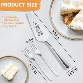 Happy 18th Birthday Server Forks 18 Yrs Old Birthday Gifts for Daughter Son Grandkids 18th Bday Party Supplies 18 Year Old Bday Present for Sister Brother Friends