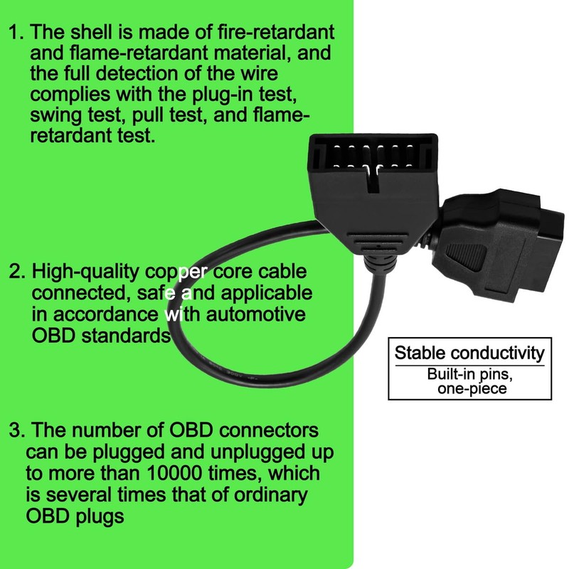 Goliton OBD2 to OBD1 GM Adapter, 12 Pins Socket to