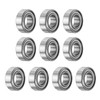 sourcing map 10pcs MR126ZZ Deep Groove Ball Bearings 6x12x4mm Chrome