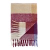 Catherine Lansfield Faux Mohair Check 130x170 cm Blanket Throw Plum