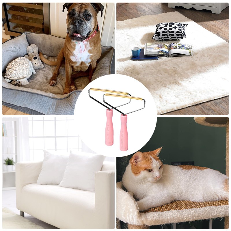 2PCS Pet Hair Remover, Portable Lint Remover Lint Roller, Reusable