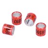 100Pcs 8mm Pigeon Leg Bands Aluminum Alloy Non Competition Recognizable