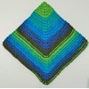 Handmade Knit Stripe Dish Cloth - set of 2-100% cotton