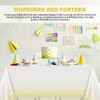 Tegeme Rectangular Polyvinyl Chloride Tablecloth, 54 x 108 inches, White,