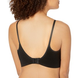 Warner's womens Easy Does It Dig-free Comfort Band With Seamless Stretch Wireless Lightly Lined Convertible Comfort Bra, Rich Black, Medium US