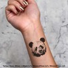 4 x 'Panda' Temporary Tattoos - Water Resistant, Skin-Safe, Non-Toxic