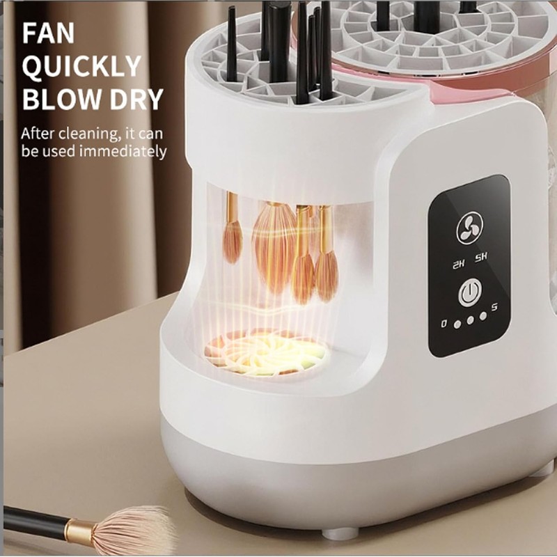 AUNMAS Limpiador de Brochas de Maquillaje Eléctrico, Limpieza Profunda USB