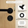 Bwintech 1 Set Stainless Steel Matt Black Door Handle Set