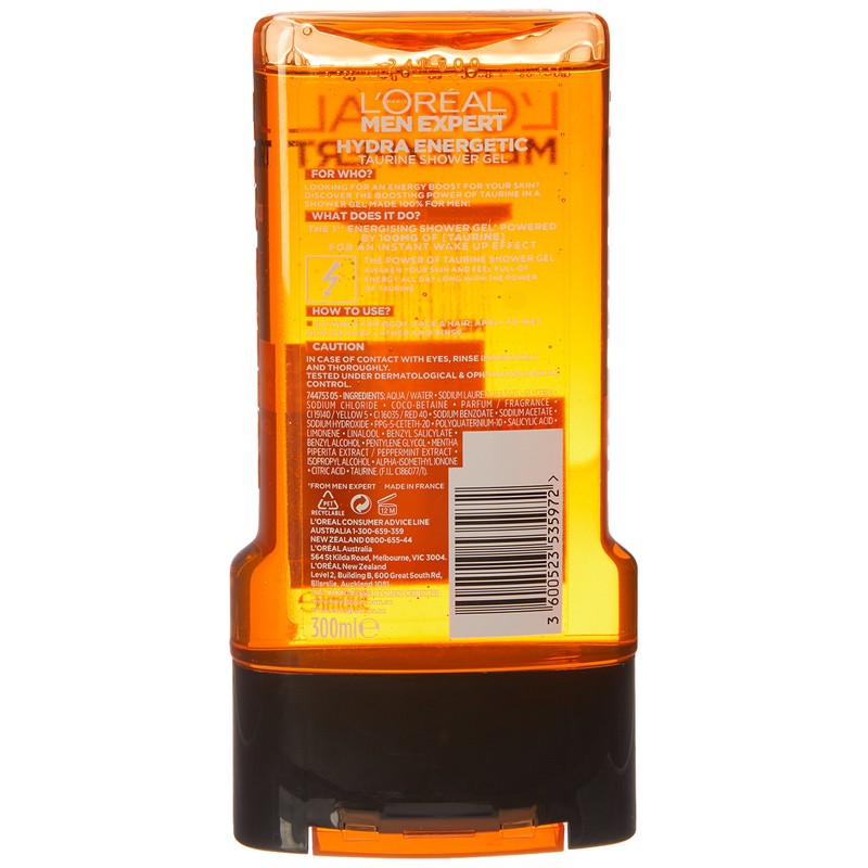 L'Oréal Paris Men Expert Hydra Energetic Taurine Shower Gel For