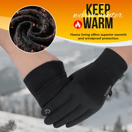 Benirap Winter Gloves Men Women Warm Touchscreen Windproof Thermal Gloves for Cycling Running Driving Hiking Walking Gloves