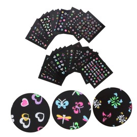 FOMIYES 72sheets Press Nail Stickers Christmas Nail Art Decals Luminous Decals Uv Light for Women