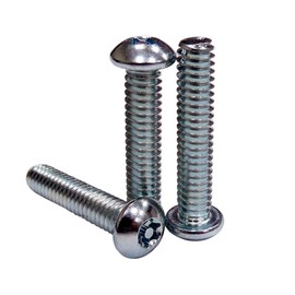 Security Screws T27 Torx 6 Lobe Pin-in Button Head Steel Zinc Sheet Metal Screws 15 Psc 1/4-20X1-1/4" Tamper Resistant Screws for License Plate Machine Screws Hardware Screws Super-Deals-Shop