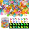 GWAHSA 240pcs Luminous Mini Resin Ducks, Tiny Duck Bulk Glow