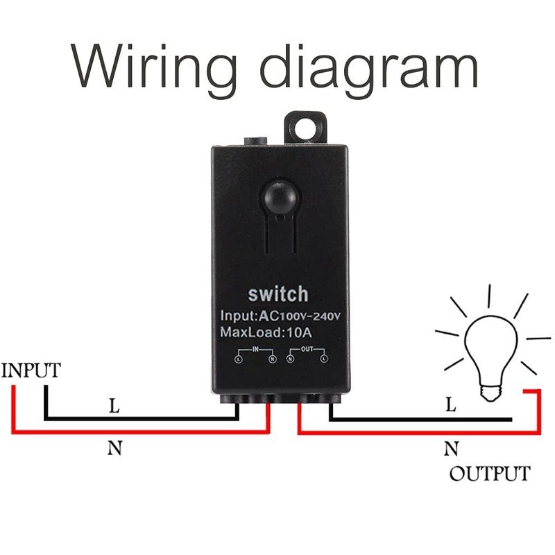 dstfuy Wireless Switch,110V/120V/240V /10A Relay No Wiring,Magnetic Multi Way Mini