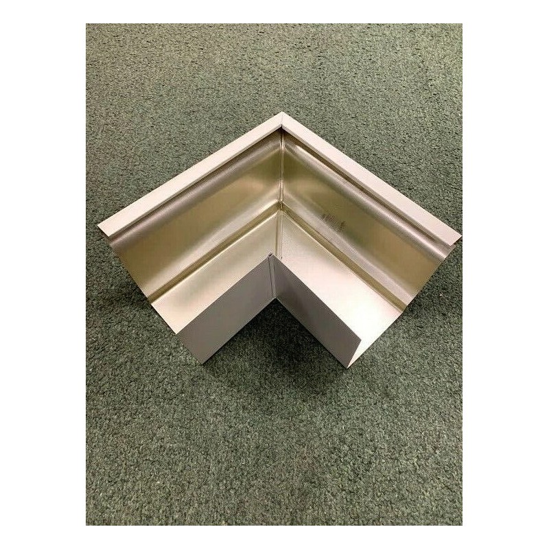 Quality Aluminum 5" 90 Degree Outside Corner Gutter Mitre Herringbone