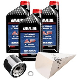 Tusk 4-Stroke Oil Change Kit Yamalube All Purpose 10W-40 For Yamaha Viking VI EPS Ranch Edition 2022-2025