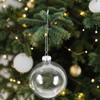 DOITOOL 2Pcs Clear Christmas Ornaments Balls,3.15'' and 2.36" Plastic Acrylic