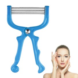 TVETE Face Hair Removal Facial Hair Remover Beard Forehead Eyebrow Upper Lip Hair Face Threading Tool Manual Portable Threading Facial Safety Removal Blade Free Spring Face Face Face Threader Device