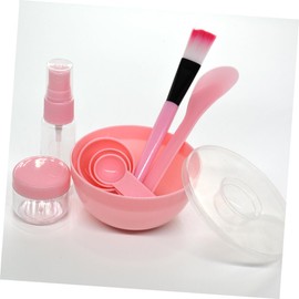 BIUDECO Essential Diy Facial Mask Kit 9pcs Set Bowl Brush Stick Spoon Pink for Women