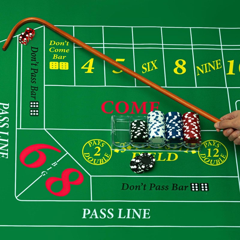 Leyndo Craps Tabletop Game Set, Includes 35" x 70" Rubber