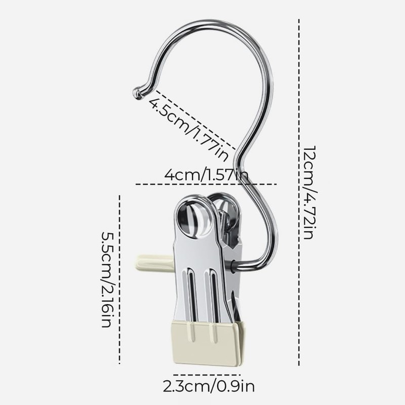 WADY 20PCS Laundry Hanging Hooks Stainless Steel Adjustable Boot Hangers