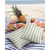 Outdoor Waterproof Throw Pillow Covers Set of 2 Sage Green