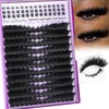 TNFVLONEINS Mink Lash Clusters with Bottom Lashes Spikes Eyelash Clusters