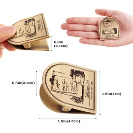 AVECMOI Vintage Metal Journals Clips (Coffee List)