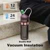 Sidagar 24 oz Sports Tumbler, Stainless Steel Vacuum Water Bottle