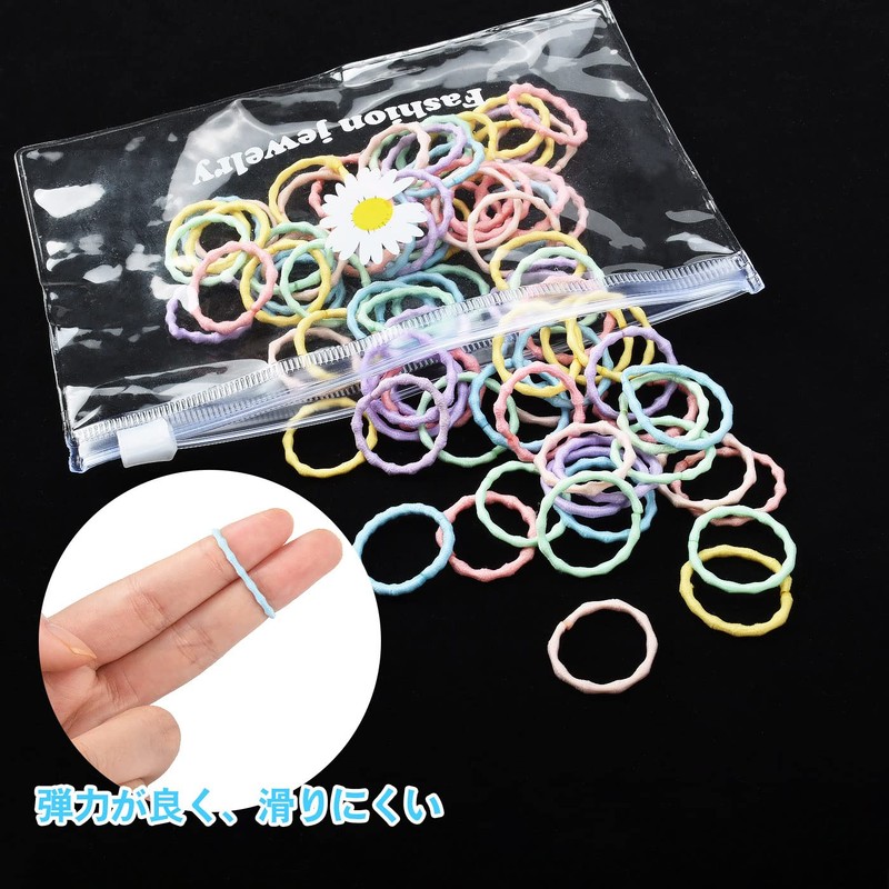 mefeny Hair Rubber for Children, Kids, Small, Large Capacity, Tangle-Free