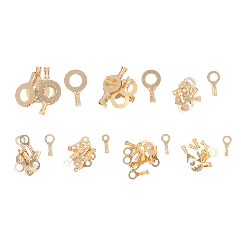 540Pcs Gold Brass Ring Terminal M3 M4 M5 M6 M8