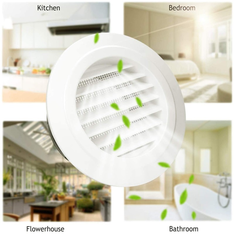 2 PCS Round Air Vents Louver, Thicker Soffit Vent Cover