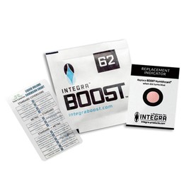 Integra Boost RH 62% 2 Way Humidity Control (8 Gram - 6 Packets) + Twin Canaries Chart