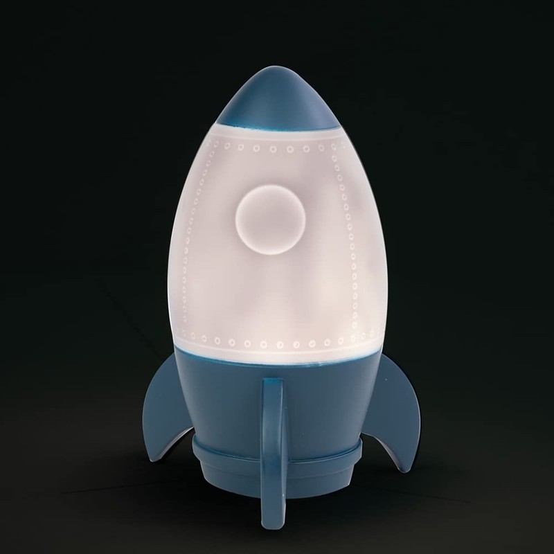 Funtime Gifts Rocket Night Lamp,Blue/White,10630