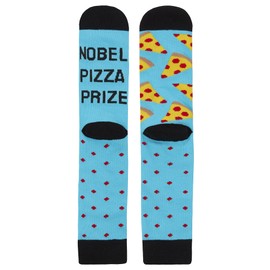 Mens 1 Pair Novelty Design Mid Calf Socks Blue Funky Funny Food Cotton Rich Pizza 6-11