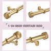 Lwiiom Heavy Duty Curtain Rods,1 1/4" Large Diameter Premium Nonadjustable