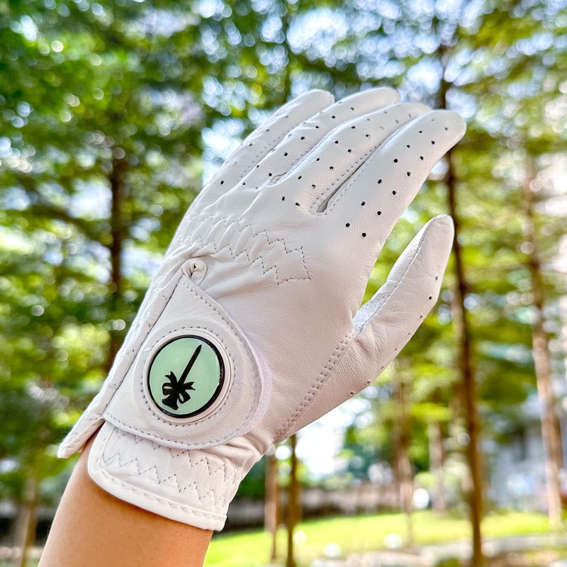 Womens Golf Glove Left Hand Sheepskin Leather Gloves Full Finger