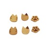 speed mao Cute Cat Paw Wooden Chopsticks Rest Caratory, Set