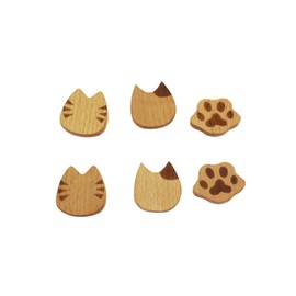 speed mao Cute Cat Paw Wooden Chopsticks Rest Caratory, Set of 6