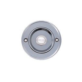 Modern Living Wired Flush Fitting Doorbell Push Button, 76mm (3") Diameter, in Nickel with Nickel Press