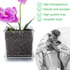WHFDCai 4 Pack Clear Acrylic Orchid Pots, 3.1/3.9/4.7/5.9 Inch Plant