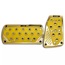 1clickautoacc 2 Pcs Yellow Gold Automatic Car/Suv Brake Gas Foot Pedal Pads Covers